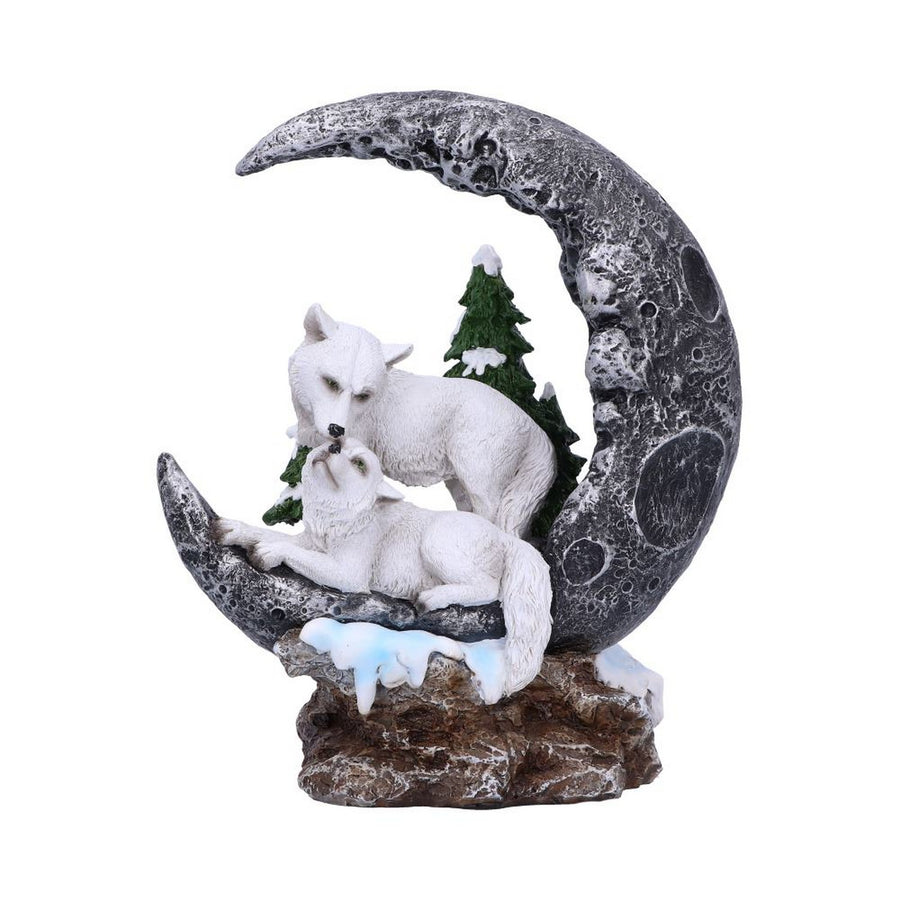 Lunar Companions Wolves Moon Figurine 19.3cm U6441X3