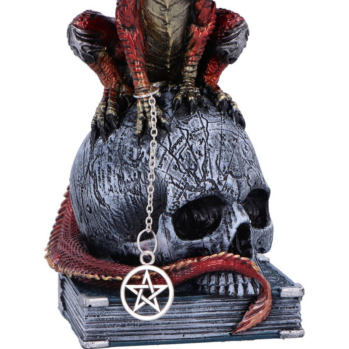 Fate of the World Dragon on Skull Figurine 23cm U6696A24