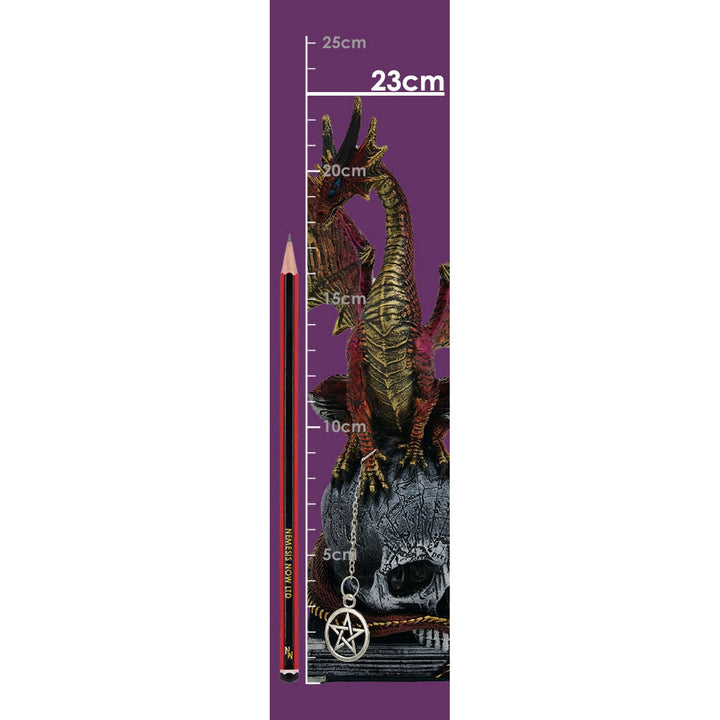 Fate of the World Dragon on Skull Figurine 23cm U6696A24