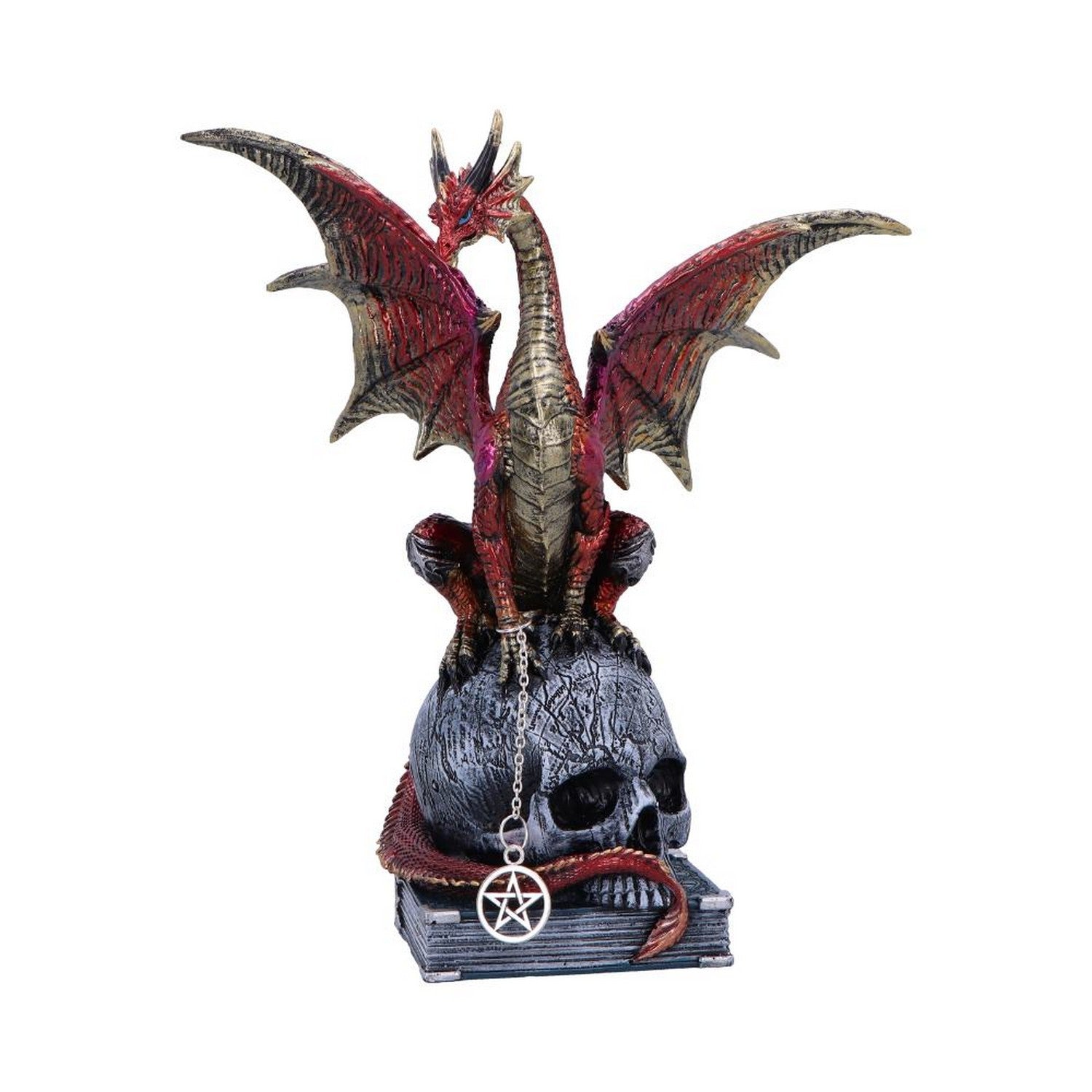 Fate of the World Dragon on Skull Figurine 23cm U6696A24