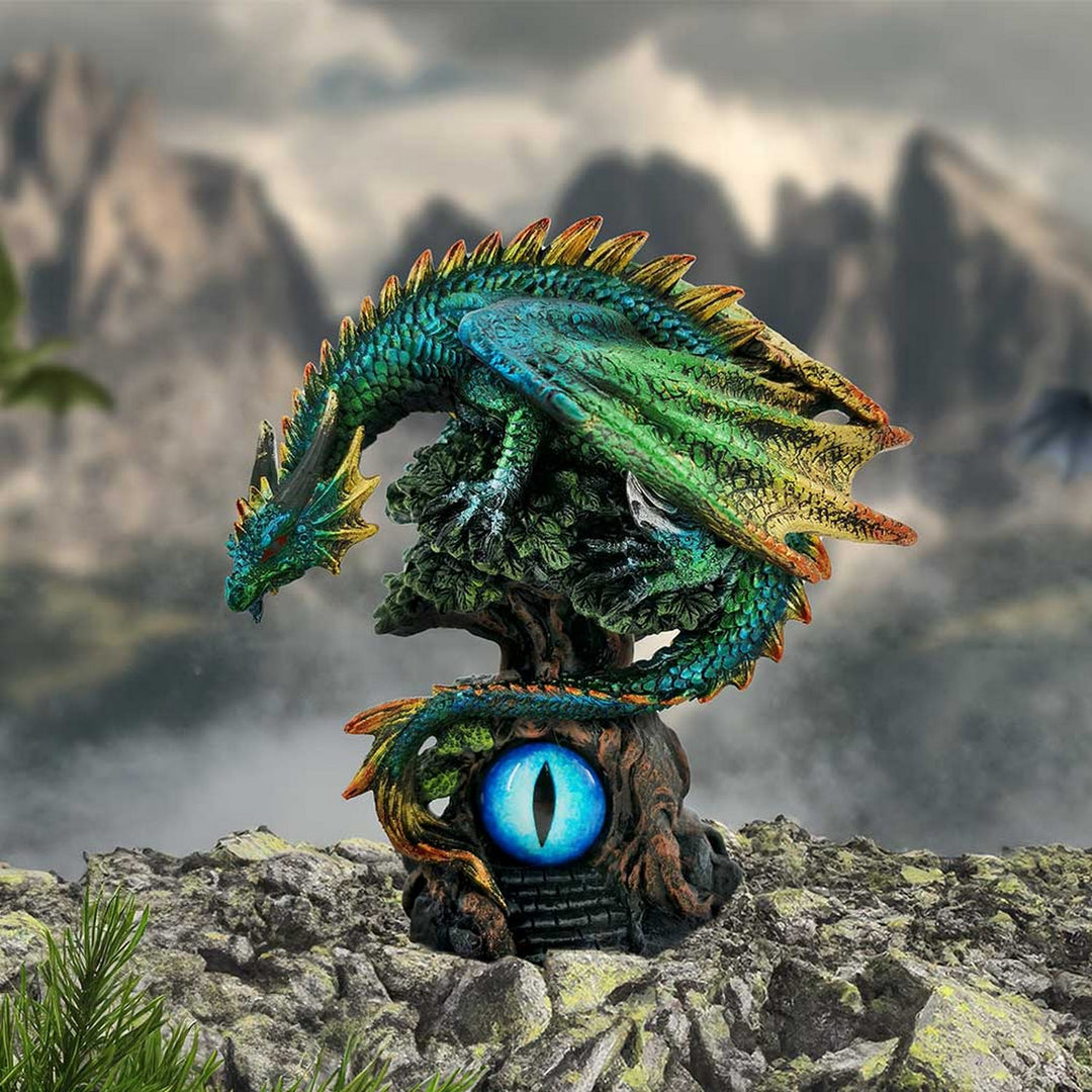 Forest Seer Green Dragon Eye Figurine 16cm U6697A24