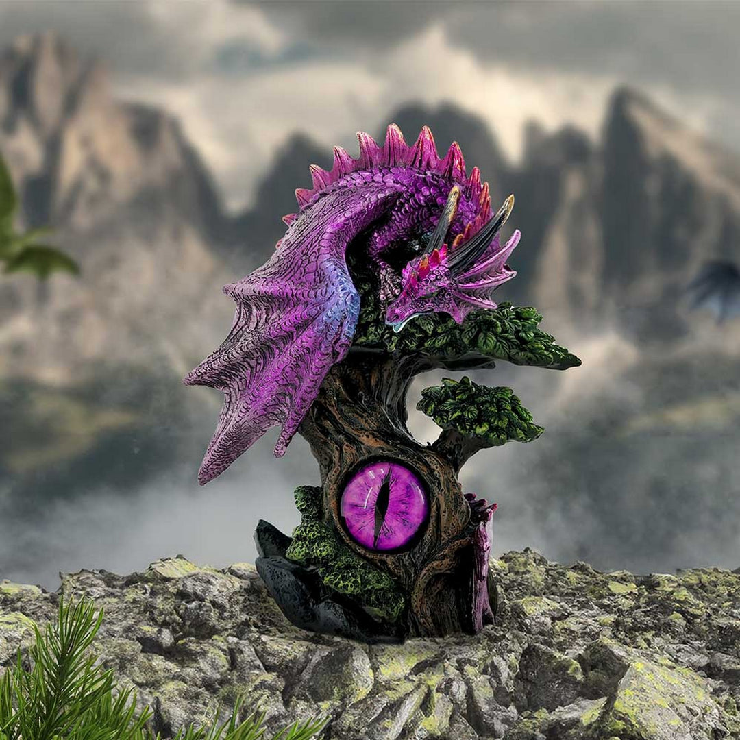 Draconic Seer Purple Dragon Eye Figurine 17cm U6698A24