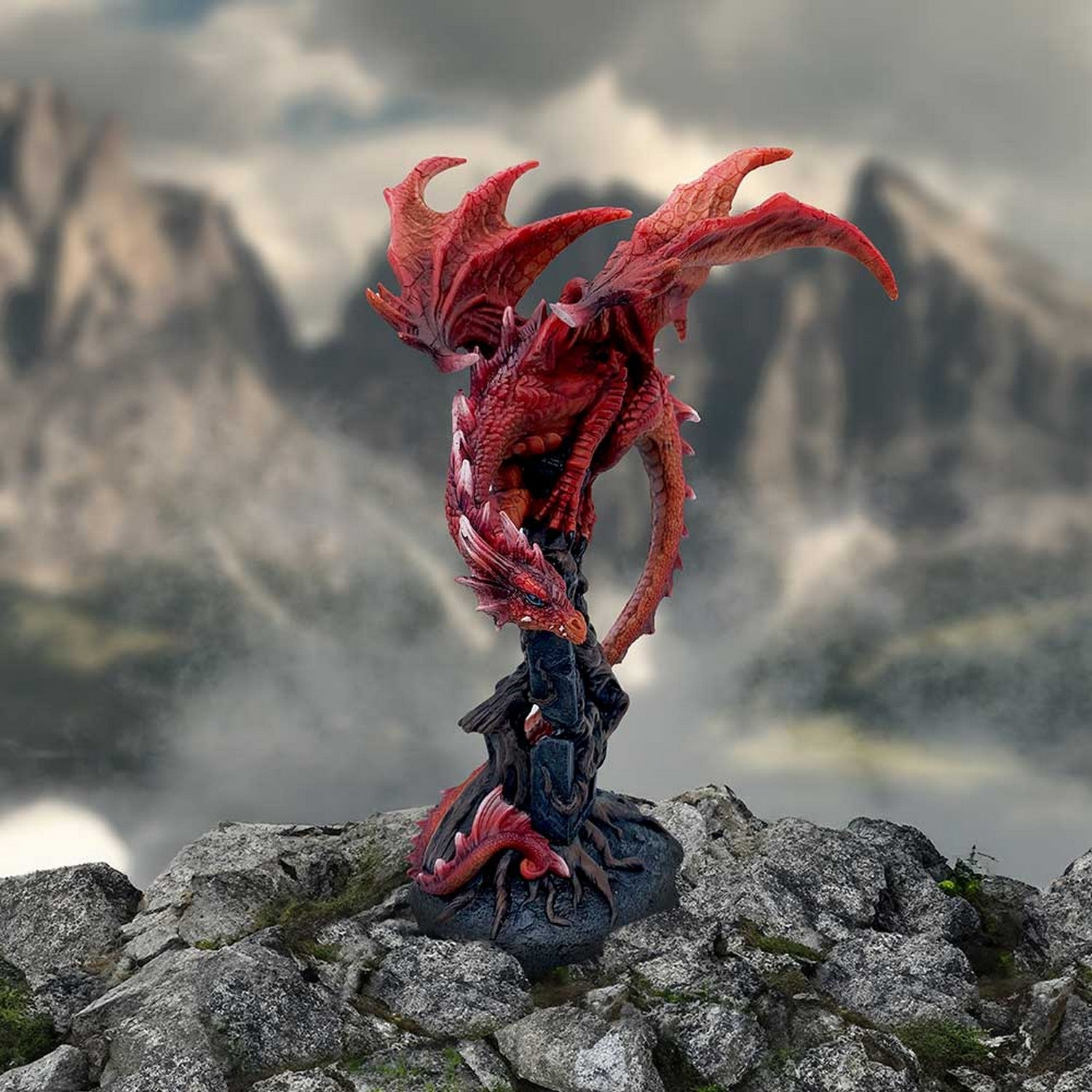Draconic Roots Red Dragon Figurine 28.5cm U6701A24