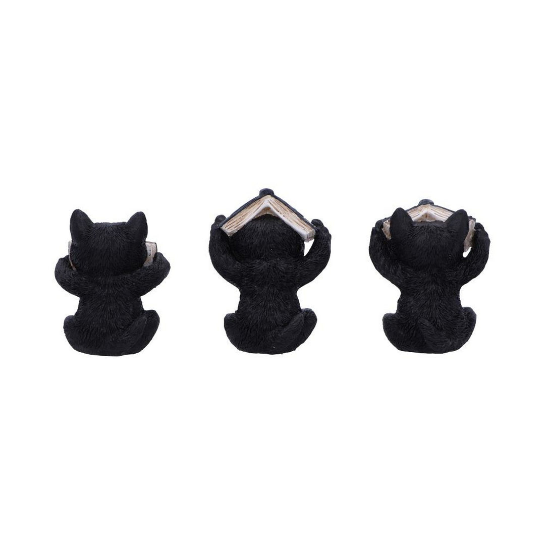 Three Wise Witchy Black Spell Cats 8.5cm U6717A24