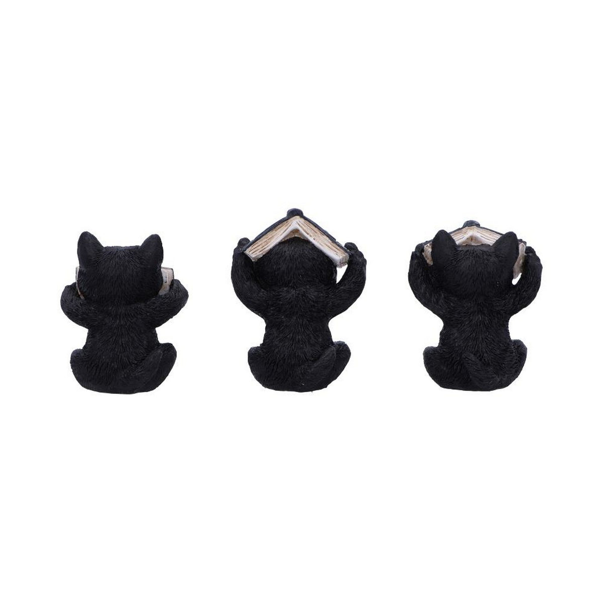 Three Wise Witchy Black Spell Cats 8.5cm U6717A24