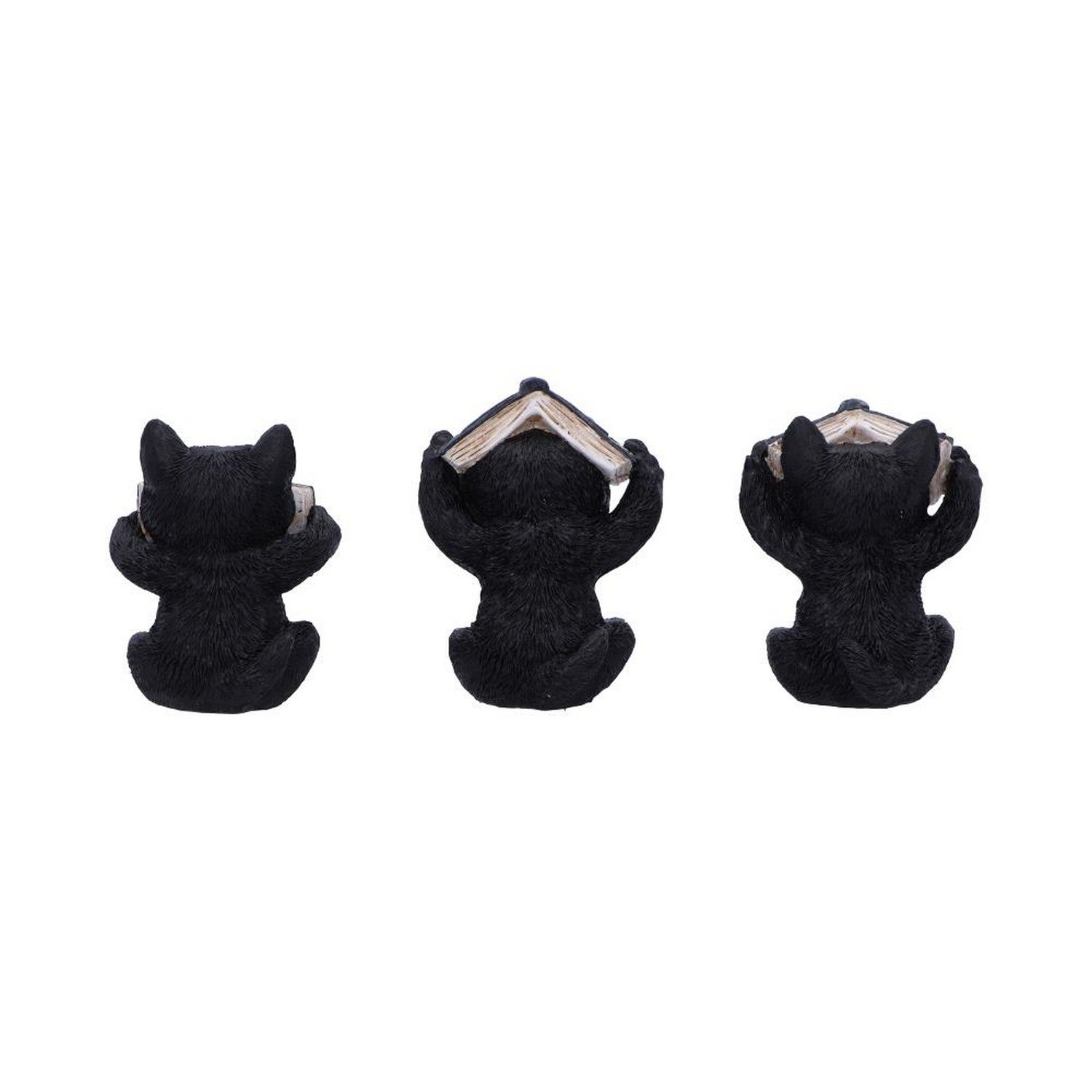 Three Wise Witchy Black Spell Cats 8.5cm U6717A24