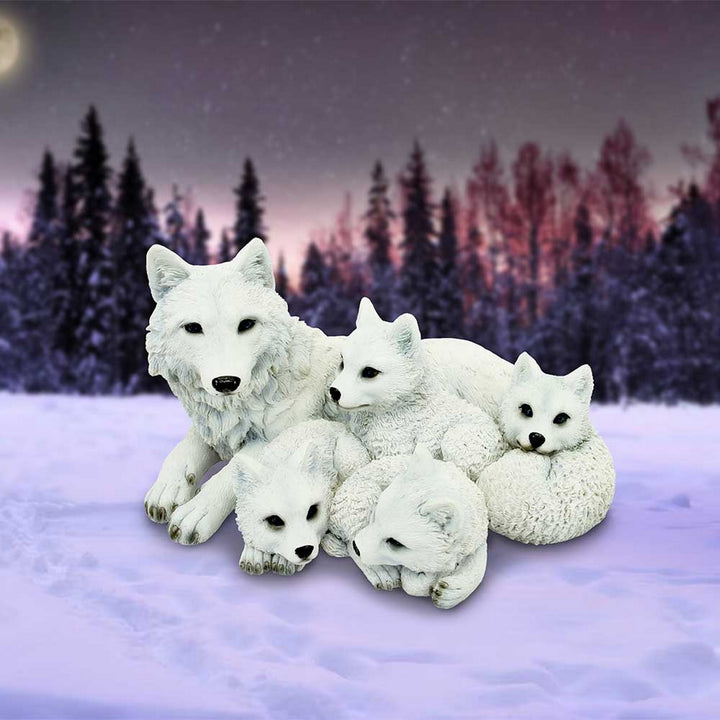 Pups Protection Mother Wolf and Cubs Figurine 20.5cm U6734A24