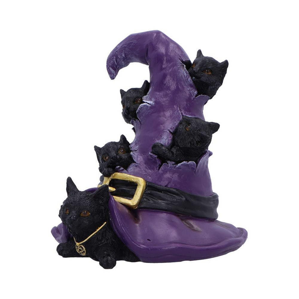 Magical Mischief Witch Hat and Black Cats Figurine 14cm U6739A24