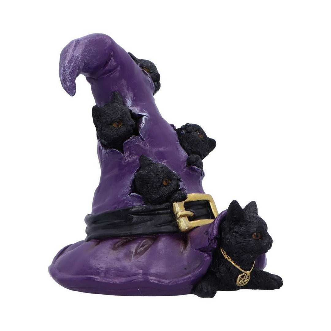 Magical Mischief Witch Hat and Black Cats Figurine 14cm U6739A24