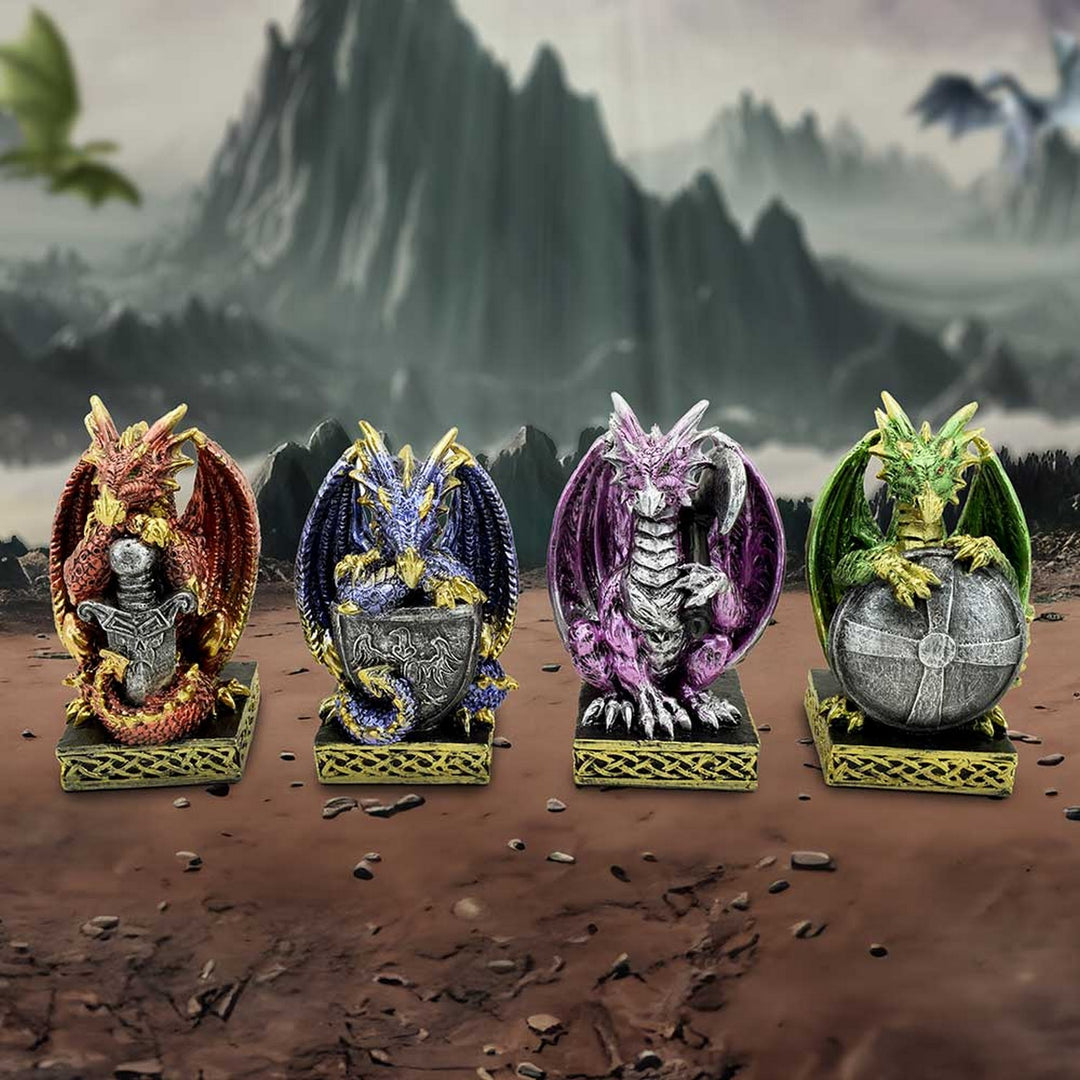 Defend the Hoard Dragon Protector Figurines (Set of 4) 10cm U6743A24