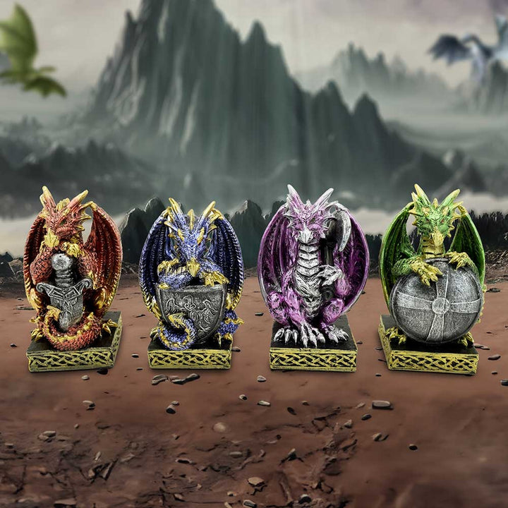 Defend the Hoard Dragon Protector Figurines (Set of 4) 10cm U6743A24