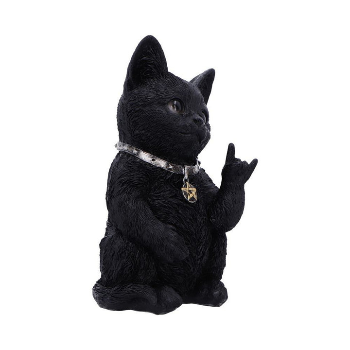 Metallicat Black Cat Throwing Rock Hand Sign U6862C24