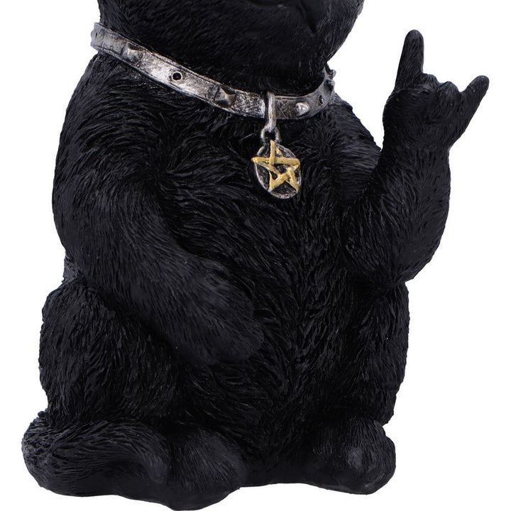 Metallicat Black Cat Throwing Rock Hand Sign U6862C24