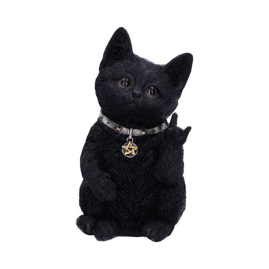 Metallicat Black Cat Throwing Rock Hand Sign U6862C24