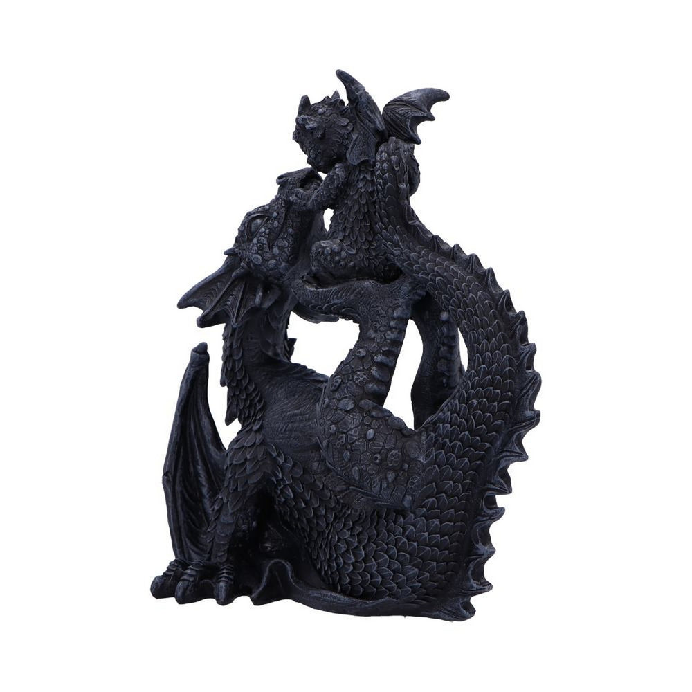 Black Drakaina and Dragonling Figurine U6866C24