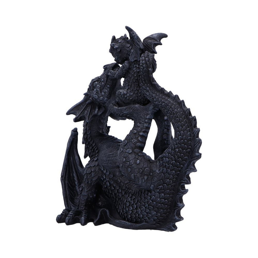 Black Drakaina and Dragonling Figurine U6866C24