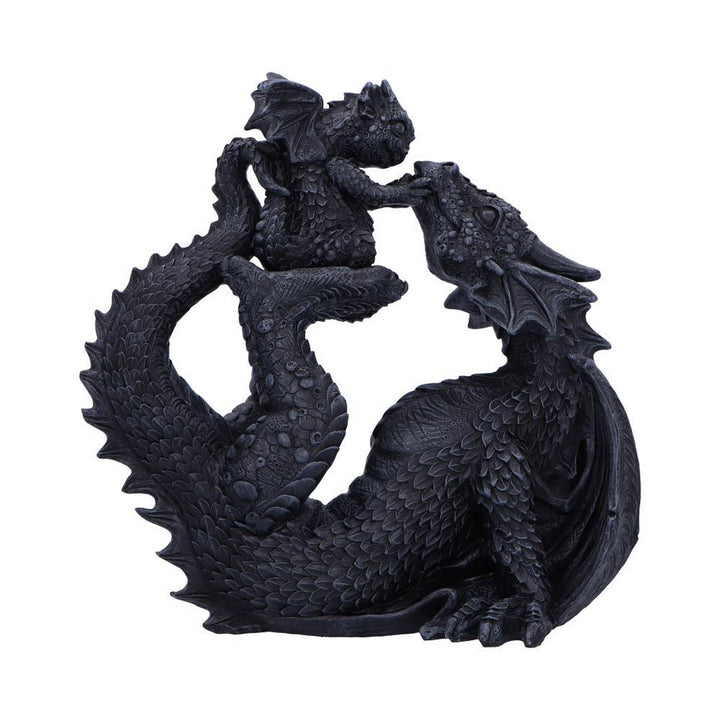 Black Drakaina and Dragonling Figurine U6866C24