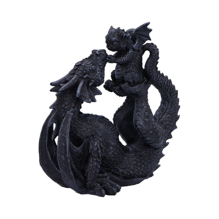 Black Drakaina and Dragonling Figurine U6866C24