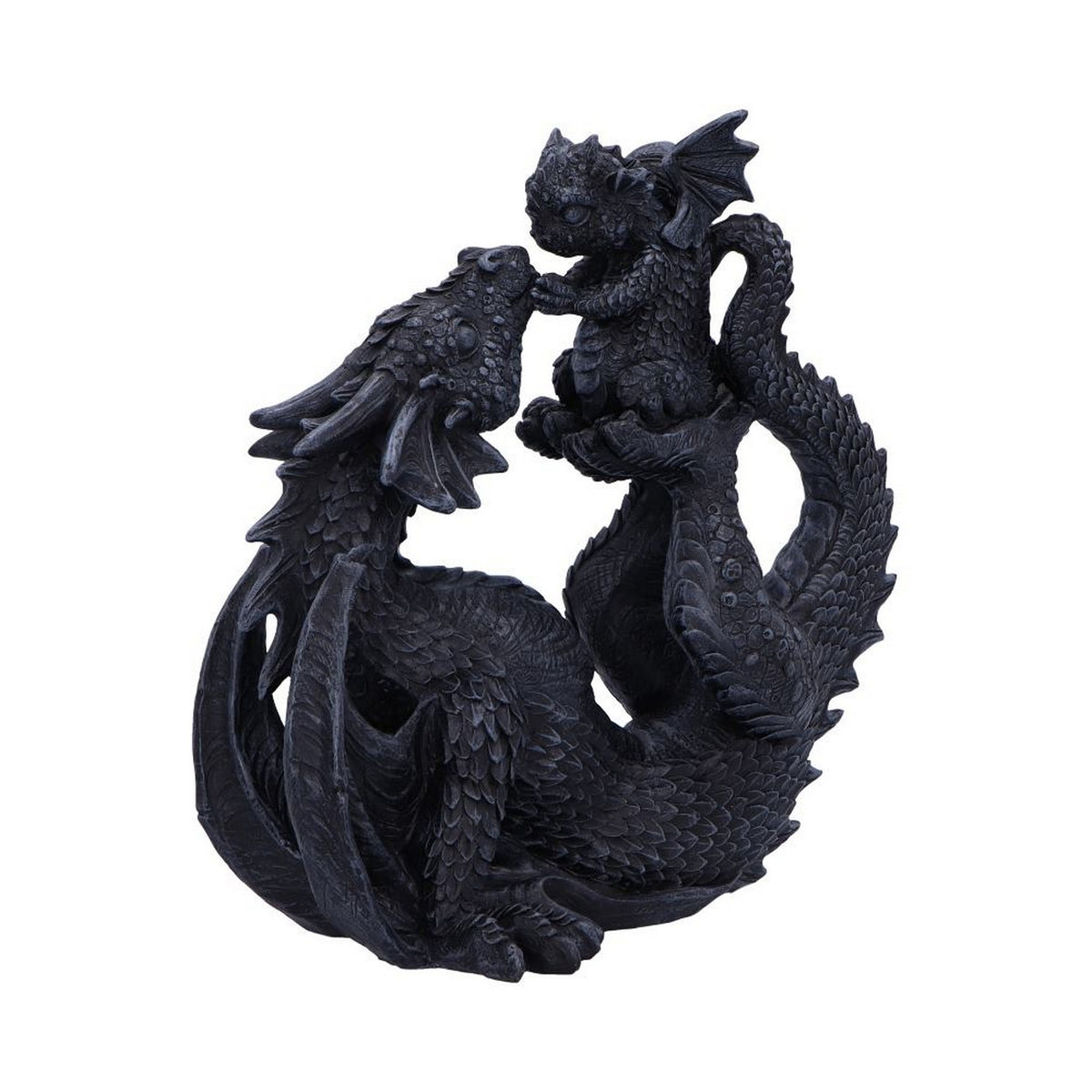 Black Drakaina and Dragonling Figurine U6866C24