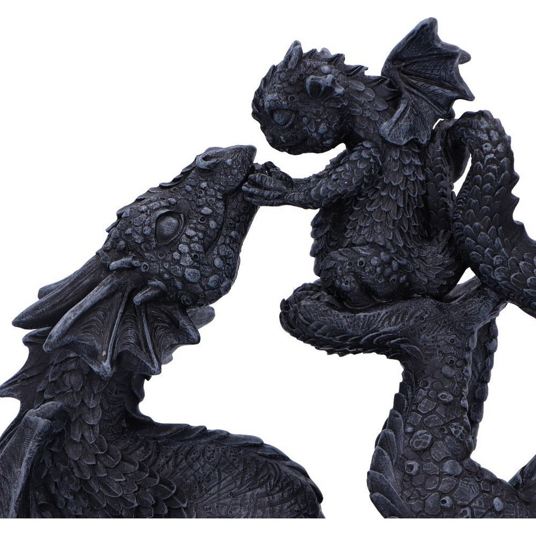 Black Drakaina and Dragonling Figurine U6866C24