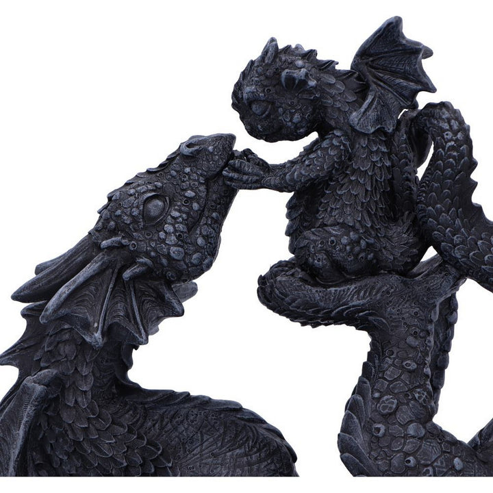 Black Drakaina and Dragonling Figurine U6866C24