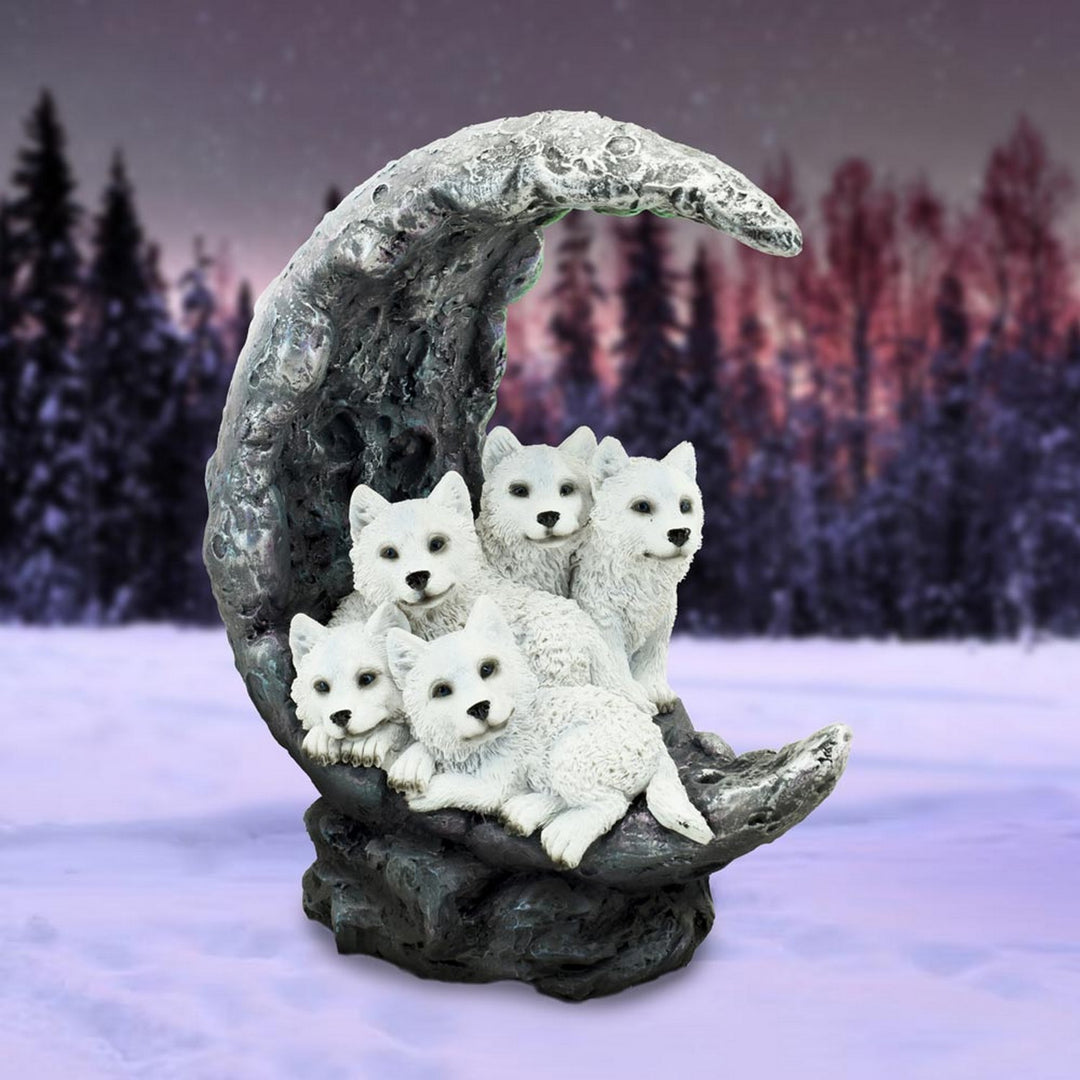 Moon Litter White Wolves Ornament U6868C24