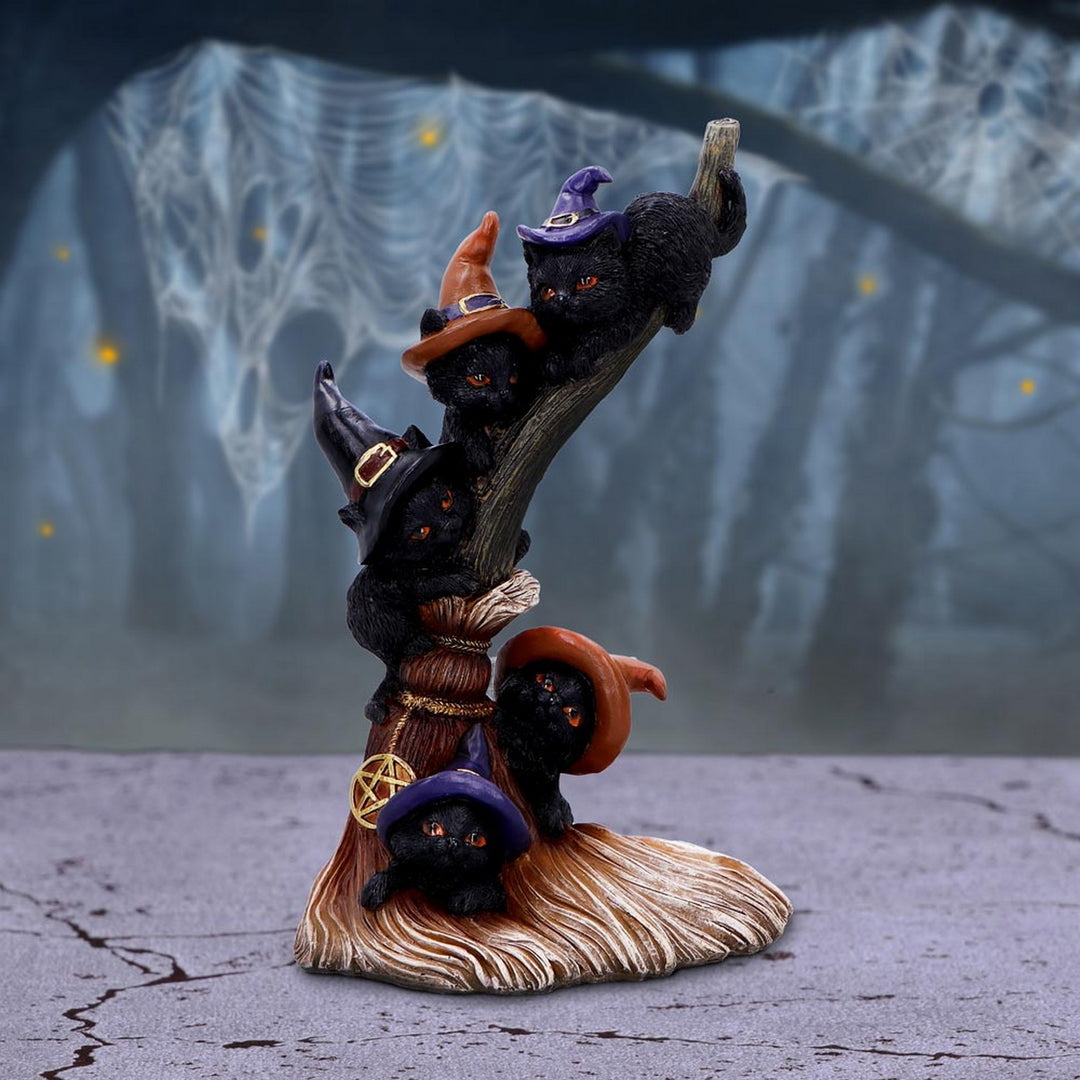 Broomstick Kindle Witchy Black Cats Ornament U6870C24
