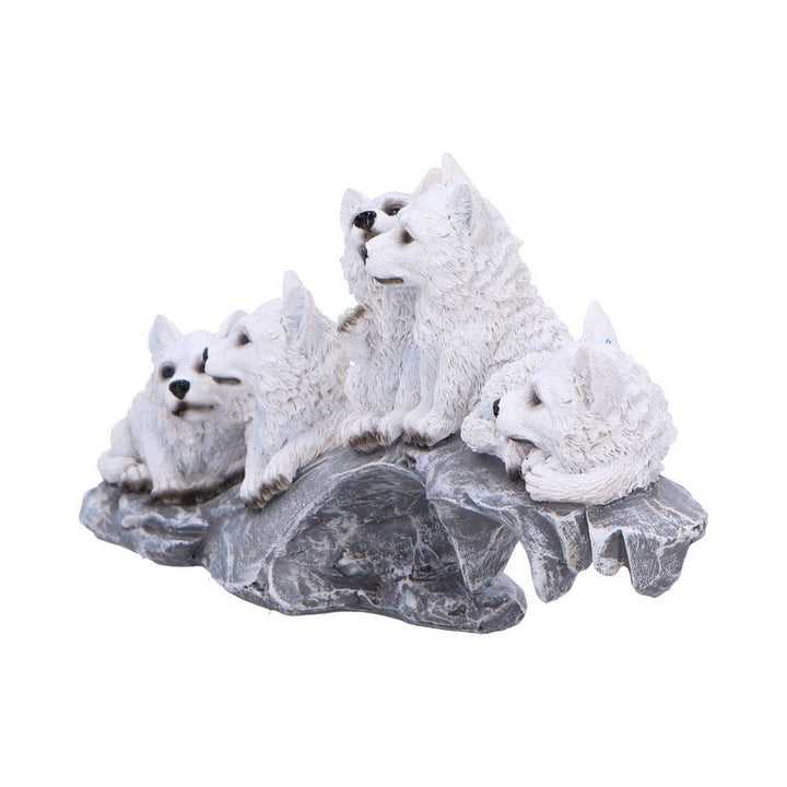 Winter Litter White Wolf Ornament U6873C24
