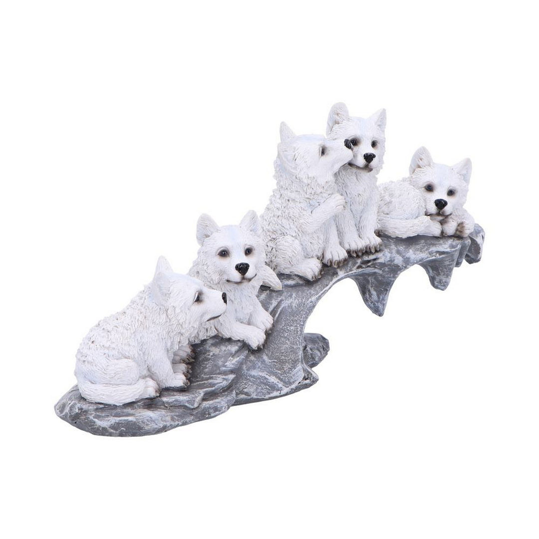 Winter Litter White Wolf Ornament U6873C24