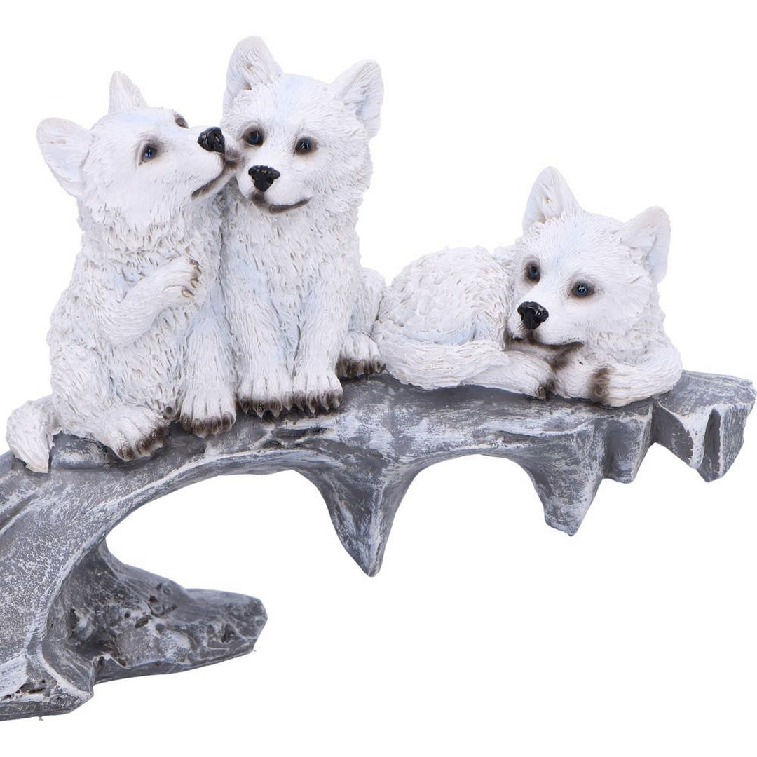 Winter Litter White Wolf Ornament U6873C24