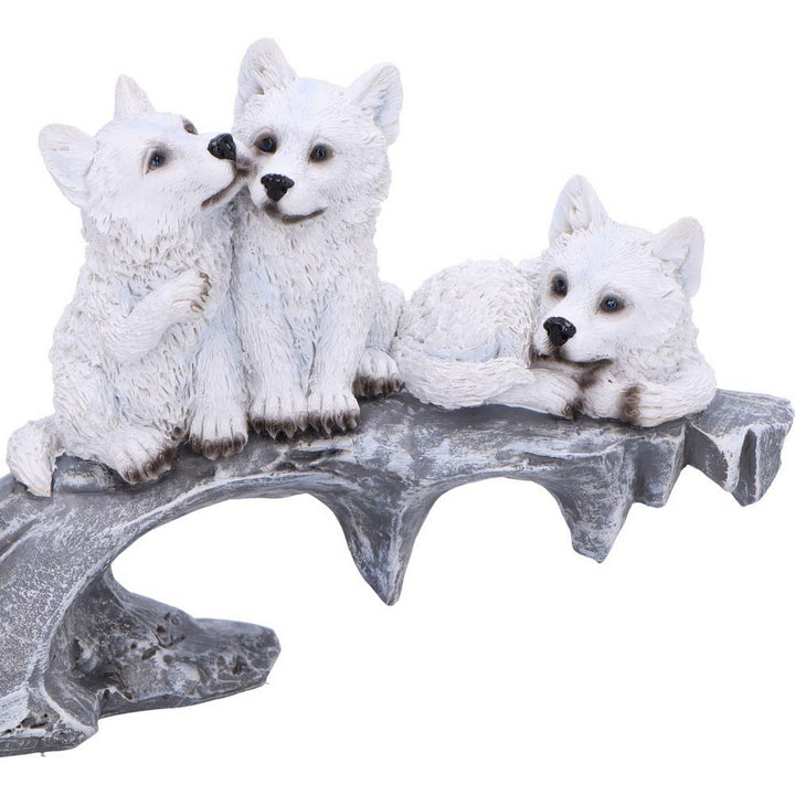 Winter Litter White Wolf Ornament U6873C24