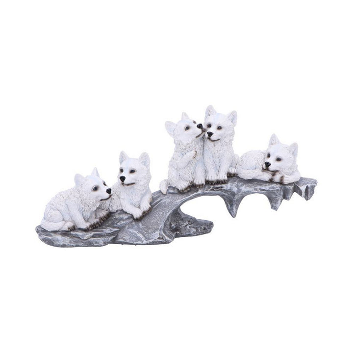 Winter Litter White Wolf Ornament U6873C24