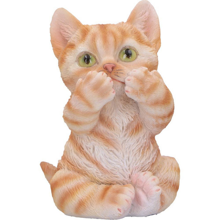 Three Wise Ginger Cats Figurines (Set of 3)  See No, Hear No , Speak No Cats U6958A25