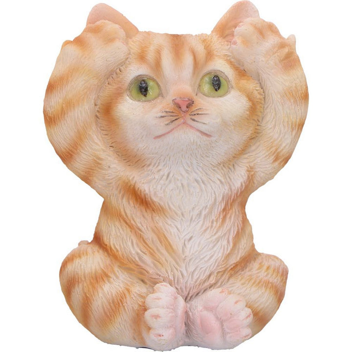 Three Wise Ginger Cats Figurines (Set of 3)  See No, Hear No , Speak No Cats U6958A25
