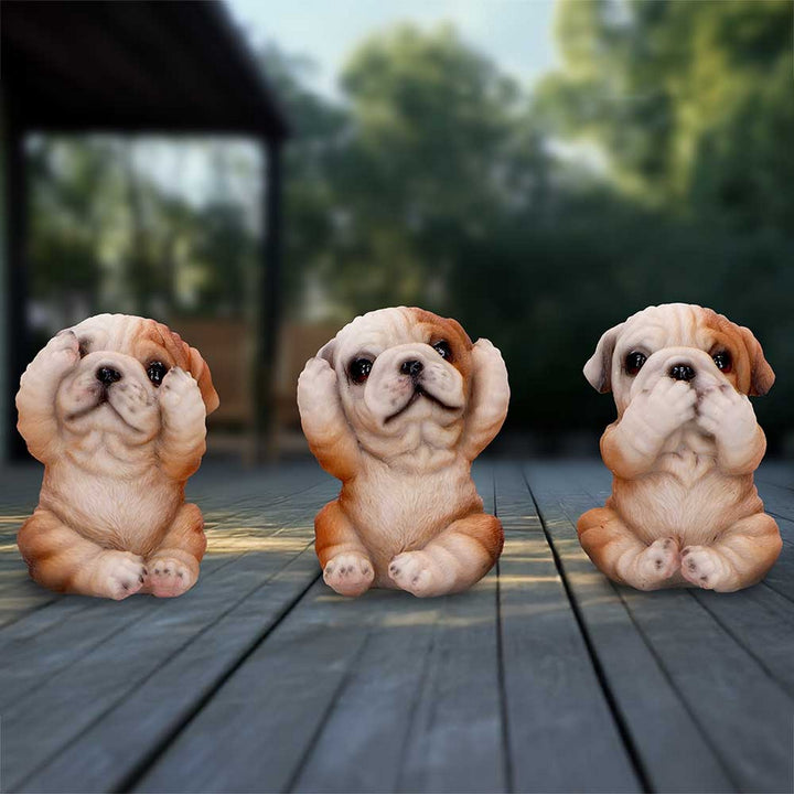 Three Wise Bulldogs Figurines (Set of 3) U6960A25