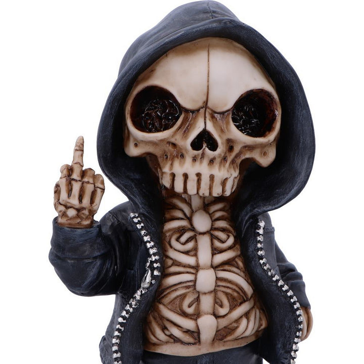 Flip the Bird  A Bold and Rebellious Street Art Inspired Reaper Figurine U6993A25