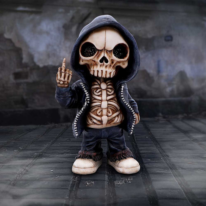 Flip the Bird  A Bold and Rebellious Street Art Inspired Reaper Figurine U6993A25
