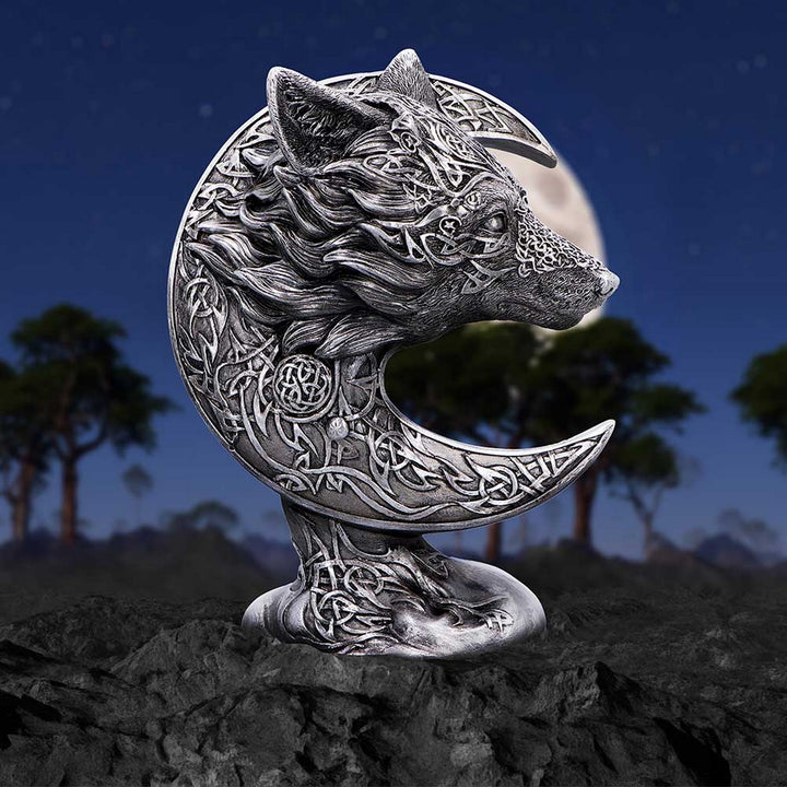 Celtic Crescent Wolf and Moon Ornament U6994A25