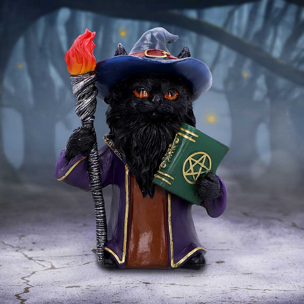 Magnus  Fantasy Wizard Cat Figurine U7006A25