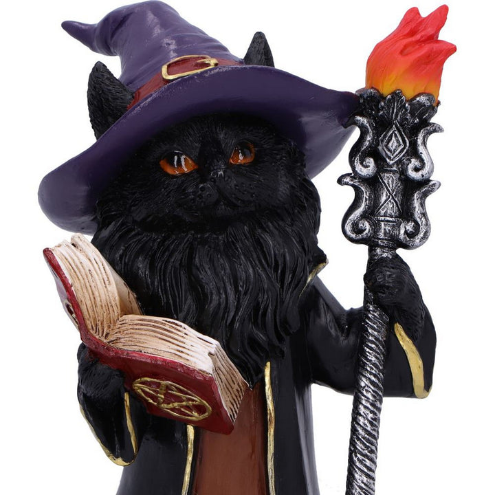 Albus  The Black Wizard Cat Figurine U7007A25