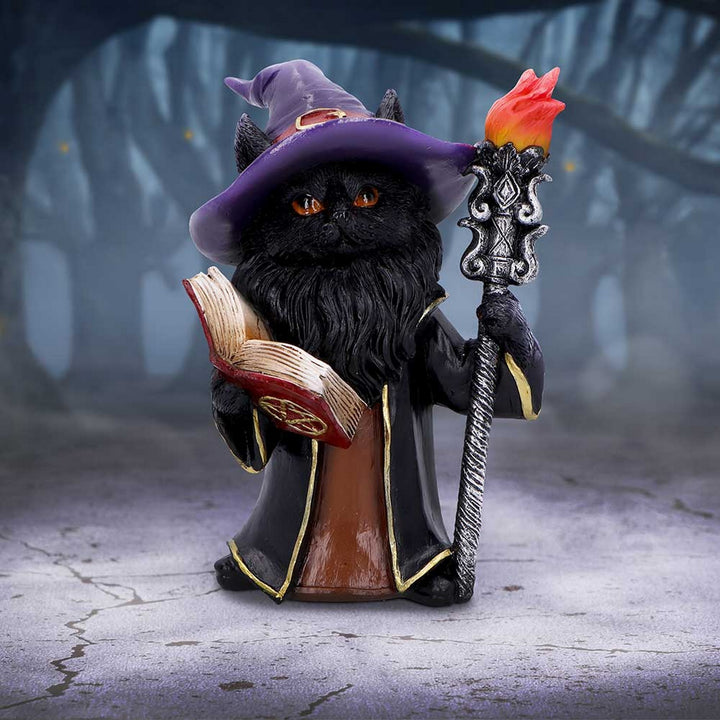 Albus  The Black Wizard Cat Figurine U7007A25