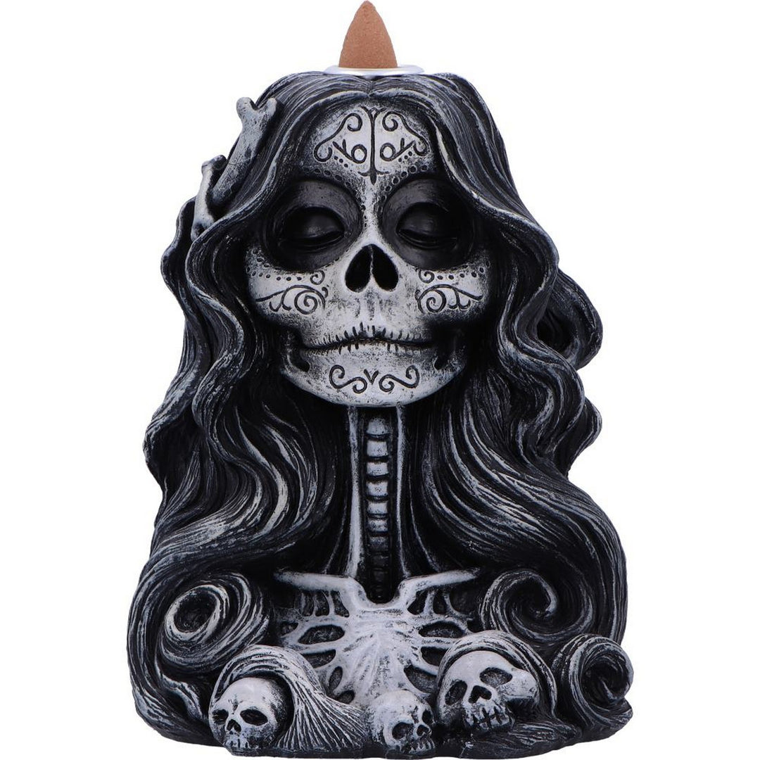 Calavera's Offering Gothic Day of the Dead Inspired Backflow Incense Burner U7008A25