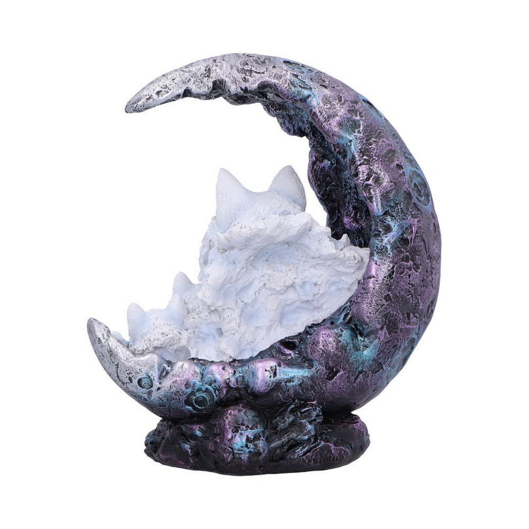 Winter Moon Wolf Ornament with LED U7042M25