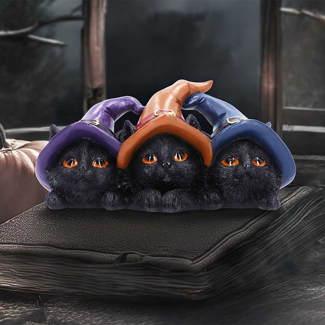 Trio of Mischief Witches Cats Figurine U7046M25