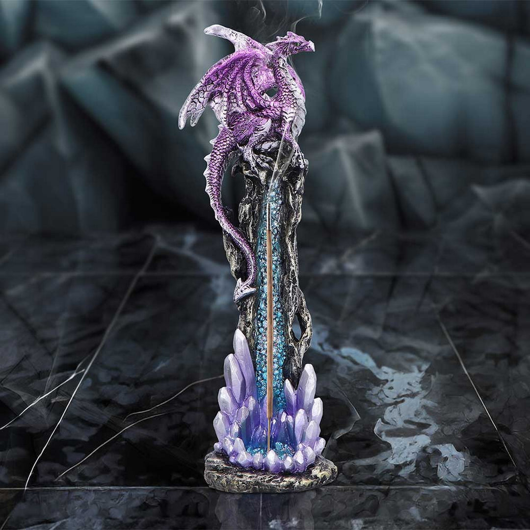 Mythic Crystal Dragon Incense Stick Holder U7050M25