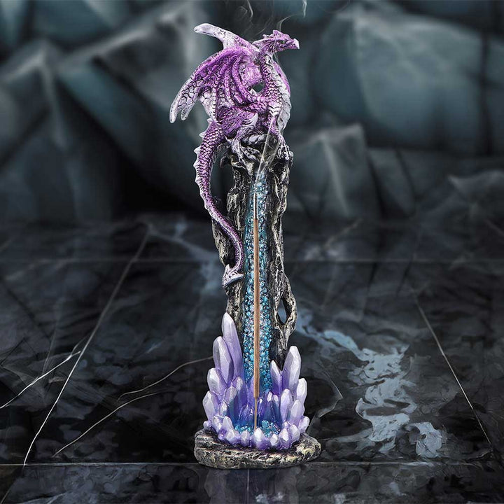 Mythic Crystal Dragon Incense Stick Holder U7050M25