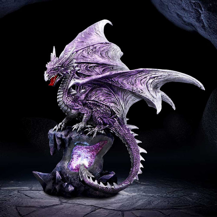 Viorel Large Dragon Figurine with LED Light Up Base U7051M25