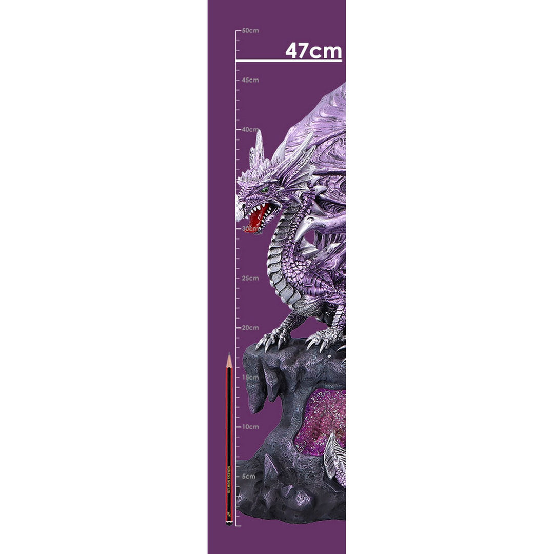 Viorel Large Dragon Figurine with LED Light Up Base U7051M25