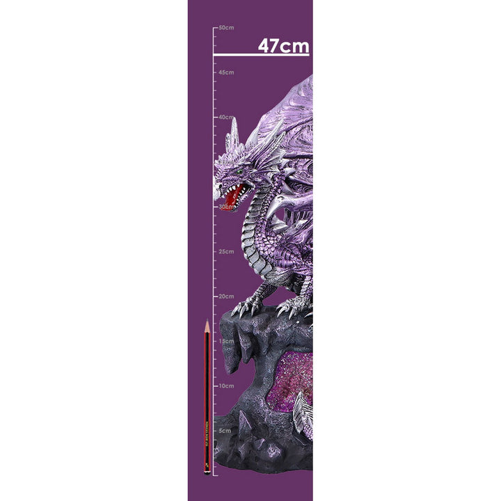 Viorel Large Dragon Figurine with LED Light Up Base U7051M25