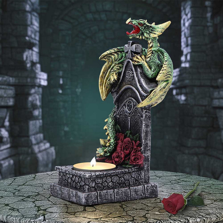 Light of the Dragon Green Ornamental Tealight Holder U7053M25